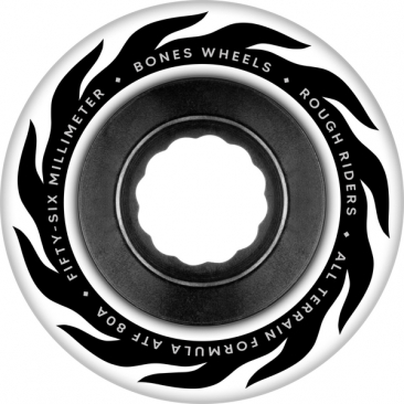 Bones Atf 56mm Rough Riders Flame 80a Wht Roues