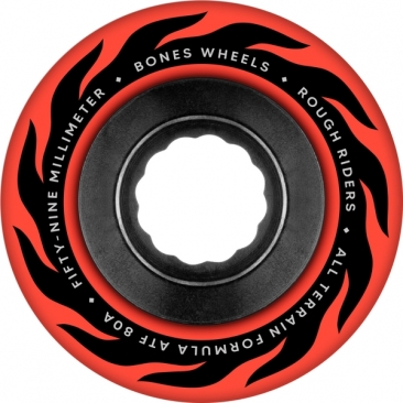 Bones Atf 59mm Rough Riders Flame 80a Red Roues