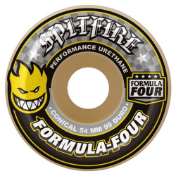 Spitfire roues skateboard 54mm F4 99d Conical Yellow Print