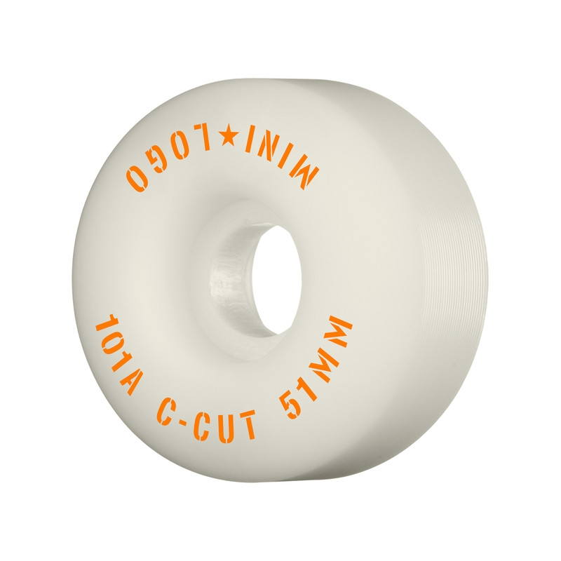 Mini Logo roues skateboard 51mm C-cut Ii 101a White