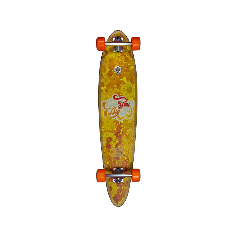 Cruiser Longboard Skate Complet Dusters Longboard Dig It 40 Bamboo Orange - Image 164833