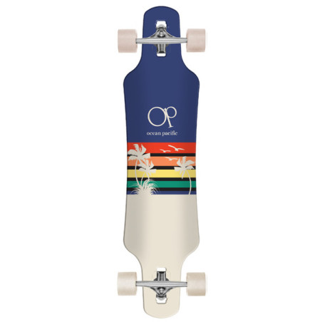 Cruiser Longboard Complete Ocean Pacific Longboard Sunset Dt Navy Wht 39 X 9.5
