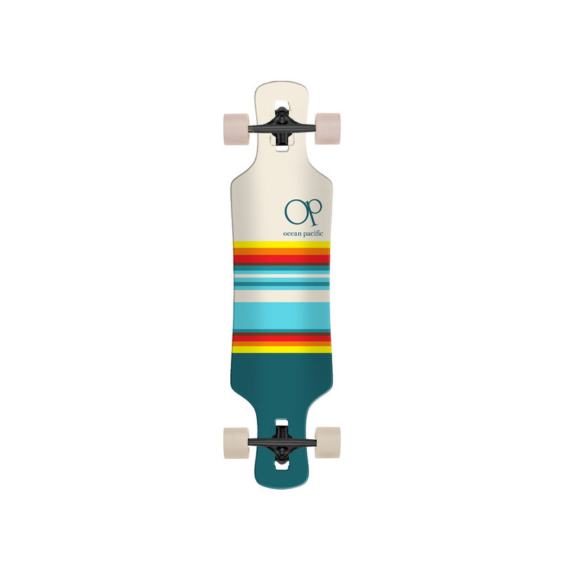 Cruiser Longboard Complete Ocean Pacific Longboard Swell Dt White Teal 36 X 9 - Image 164897