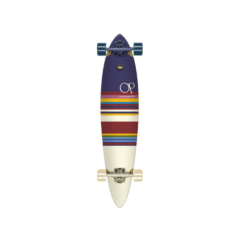 Cruiser Longboard Complete Ocean Pacific Longboard Swell Pt Navy Wht 40 X 8.75 - Image 164898