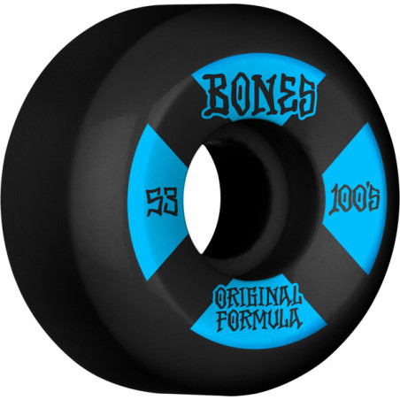 Ruote Bones 100's 53mm V5*4 Black Sidecut
