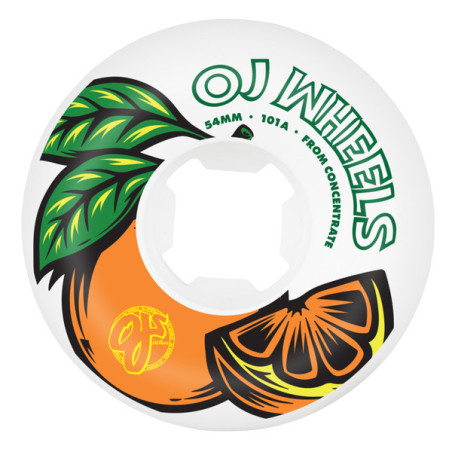 Wheels OJ 54mm From Concentrate White Orange 101a