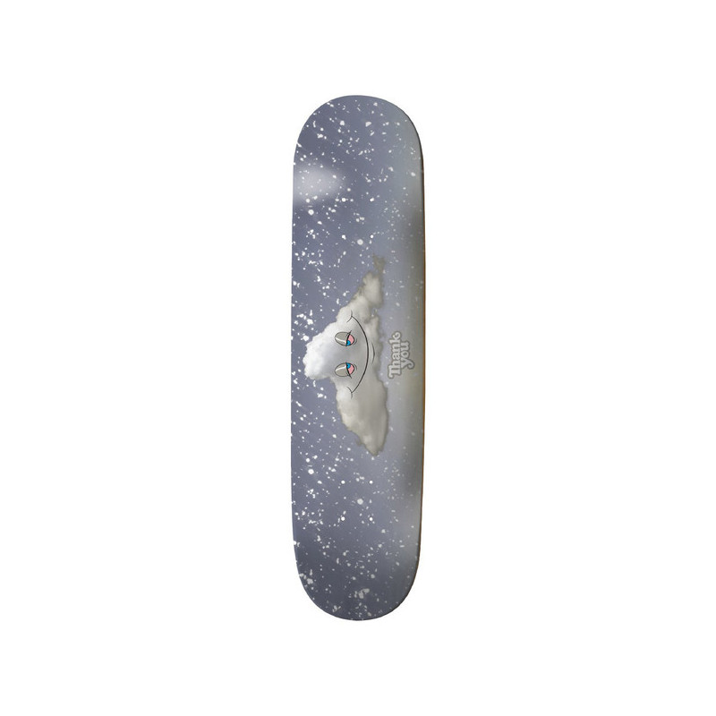 Skateboard Deck Thank You Head In The Snow Clouds 8.25 Grey - Image 167068