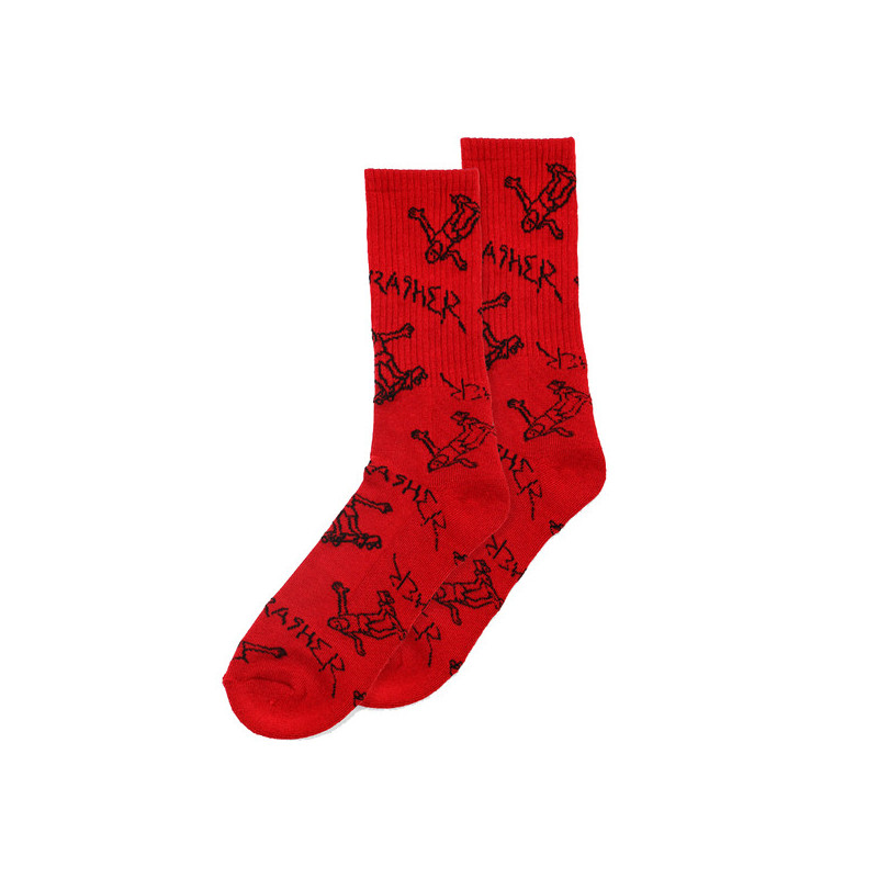 Chaussettes Thrasher Gonz Logo Crew Red Black - Image 167224