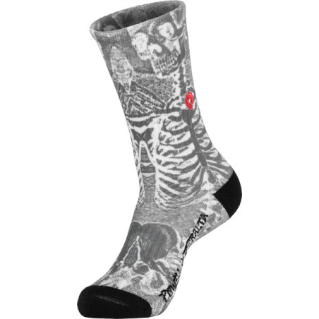 Chaussettes Powell Peralta Skeleton Print PPP Emb Charcoal
