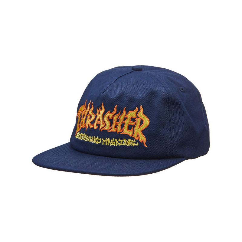 Cap Thrasher Fire Logo Snapback Navy - Image 167261