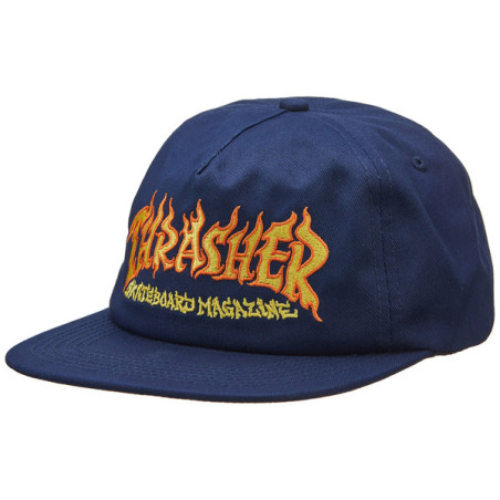 Cap Thrasher Fire Logo Snapback Navy