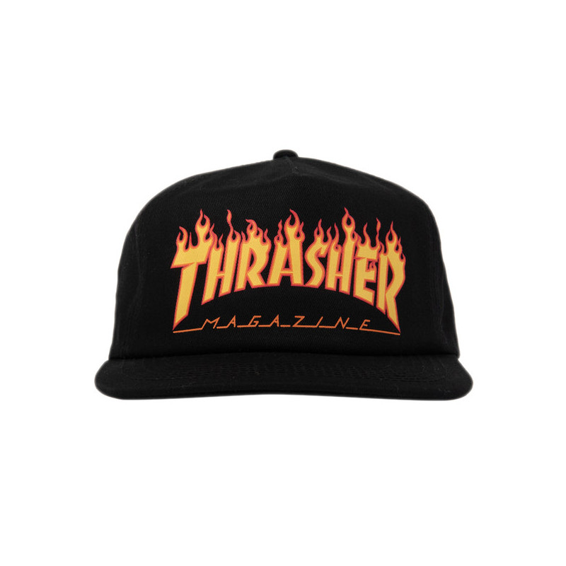 Cap Thrasher Flame Printed Black - Image 167262