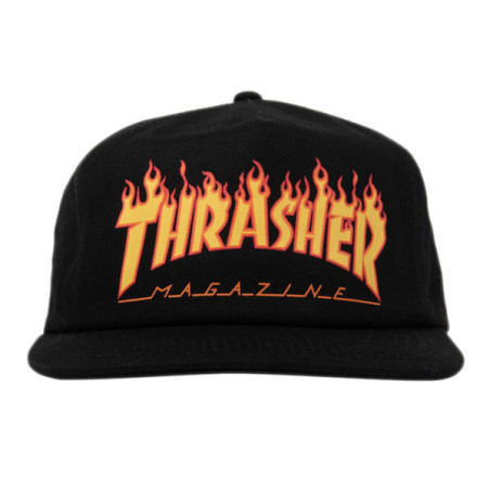 Cap Thrasher Flame Printed Black