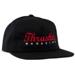 Cap Thrasher Oval Script Snapback Black | Independent Skateshop