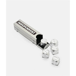 Accessoire Independent Bar Logo Dice Set Silver | Independent Skateshop
