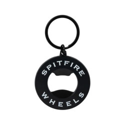 Llaveros Spitfire Keychain Classic Swirl Bottle Opener Black White - Imagen 2
