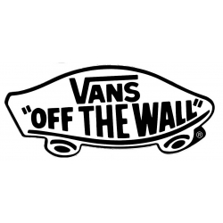 Vans Aufkleber Klassiker von der Wand - Weiß 
