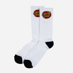 Santa Cruz Classic Dot Sock - White socks