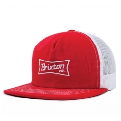 Brixton pearson mesh red white cap