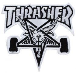 Thrasher Patch Skategoat Schwarz / Weiß 