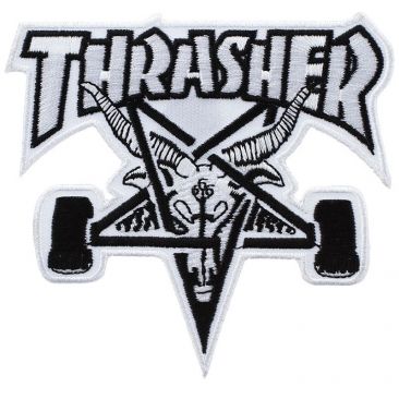 Thrasher Skategoat Schwarz / Weiß Patch