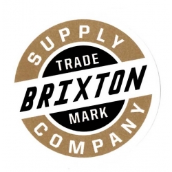Brixton Trade Mark - White / Gold - M sticker