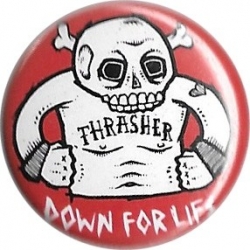 Thrasher Down For Life Button pins-badge