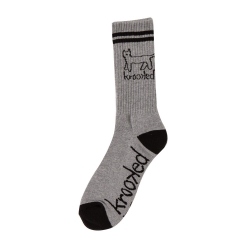 Krooked KAT HEATHER GRAY - BLACK socks