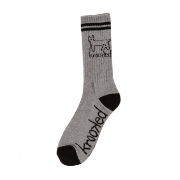 Krooked KAT HEATHER GREY - BLACK Chaussettes