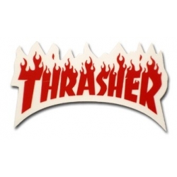 Thrasher Aufkleber Flamme - Rot - S. 