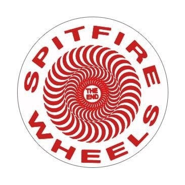 Spitfire Classic Swirl - Clear/Red - S Sticker