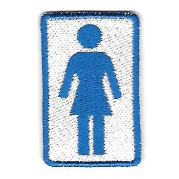 Girl Logo blau Patch