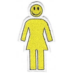 Girl Patch Smiley gelb 