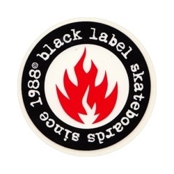 Black Label 1988 Flame Dot - Black sticker