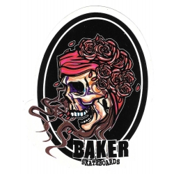 Baker skull roses sticker