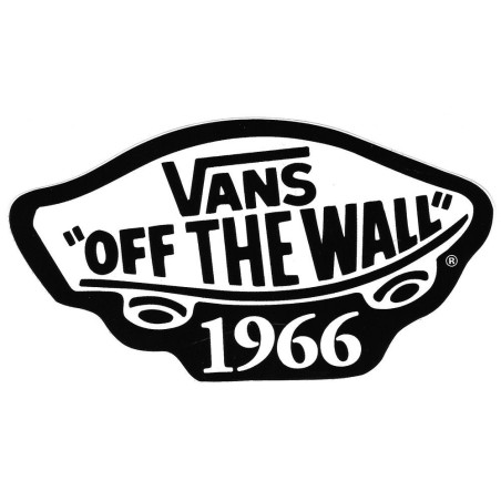 Adesivo Vans off the wall 1966 nero
