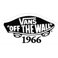 Vans Aufkleber von der Wand 1966 weiß 