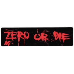 Zero zero or die blood sticker