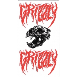 Grizzly bloody skull sticker