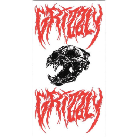 Sticker Grizzly bloody skull