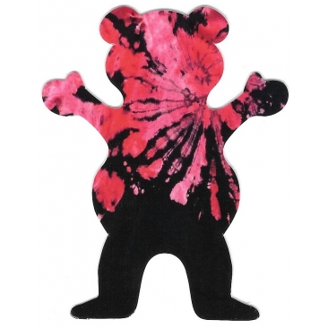 Grizzly tie dye bear Sticker