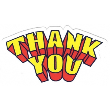 Thank You 3D Logo Sticker