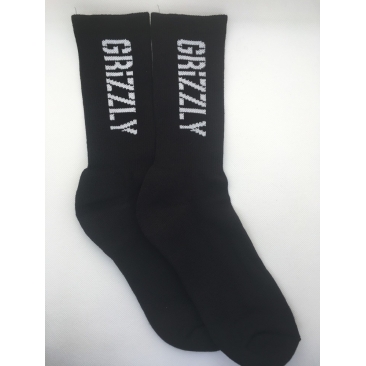 Grizzly Stamp Black Chaussettes Skate
