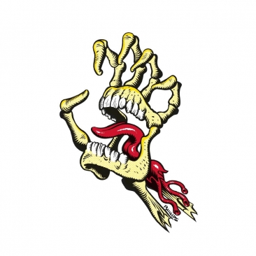 Santa Cruz Vintage Bone Hand Sticker