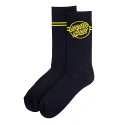 Santa Cruz Opus Dot Stripe Black Yellow socks