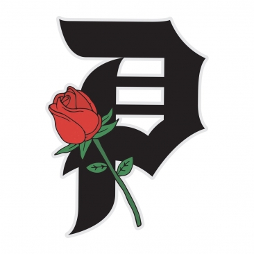 Primitive Rosebud Black Sticker