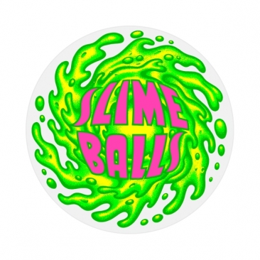 Santa Cruz Slime Balls Logo Clear 4 X 4 Sticker Skate