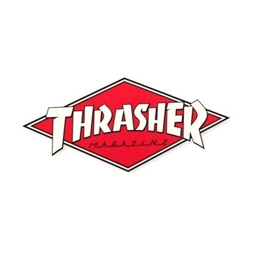 Thrasher Diamond Red Whte Aufkleber