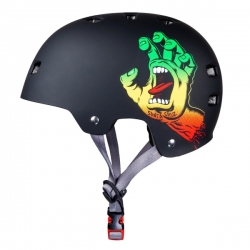 Bullet Helmet casque Screaming Hand Rasta + Mousses S/m protections
