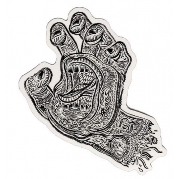 Santa Cruz Muerte Screaming Hand Sticker